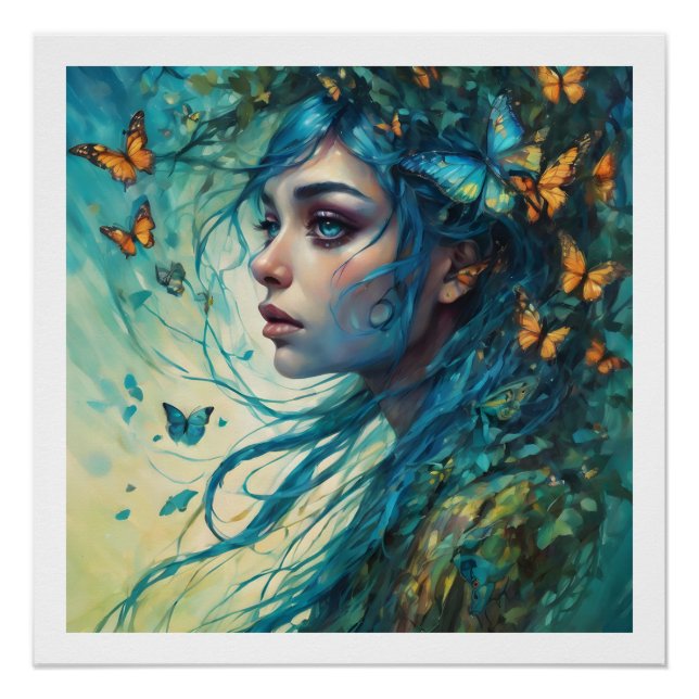 Pôster Borboletas e Blues Série 7 (Frente)