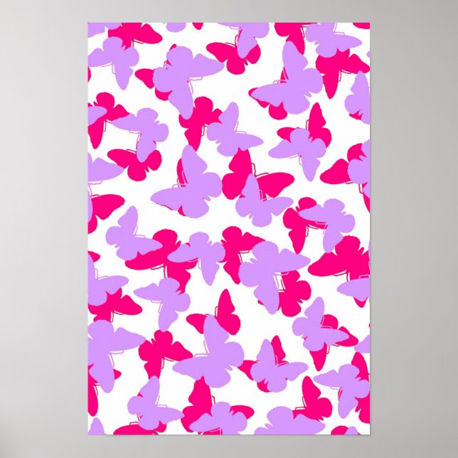 Pôster Borboletas em camadas (Frente)