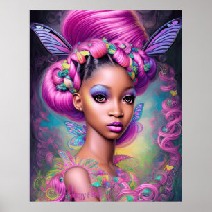 Poster Borboletas lindas coloridas psíquicas