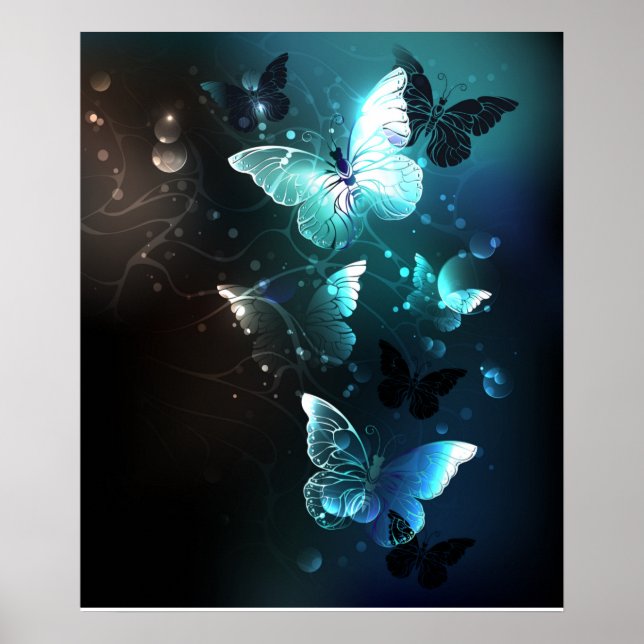 Poster Borboletas Noturnas de Menta (Frente)