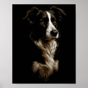 Poster Borda Collie Dog Gift Para Homens Mulheres Cachorr