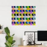Poster Borda Colorida Pop de Arte Grande<br><div class="desc">Trabalho de arte de fotos de animais de estimação da família no produto. ⭐ PERSONALIZAR este modelo com o seu trabalho de arte. ⭐ EDITÁ-lo ainda mais para fazer mais alterações. ⭐ TRANSFERIR este design para qualquer produto. Visite todas as minhas lojas em bit.ly/SandyspiderStores (recortar e colar).</div>