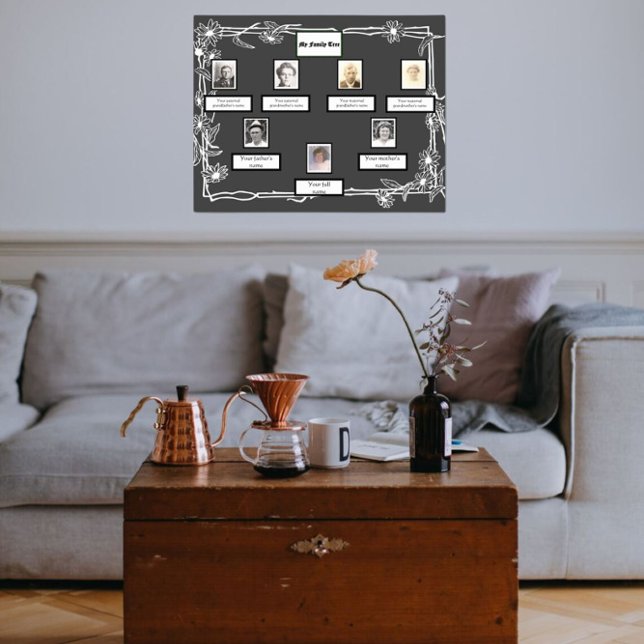 Poster Borda de Arte da Árvore da Família Fotográfica na  (Criador carregado)