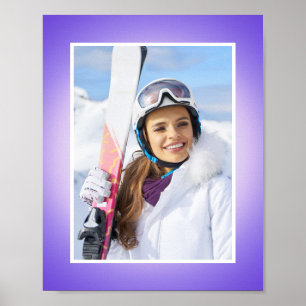 Poster Borda de Foto Gradiente Aura Azul Rosa Roxo