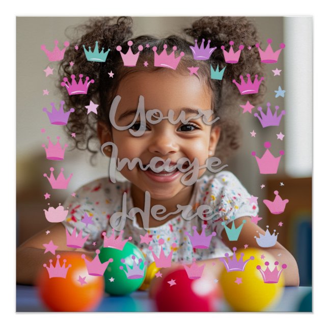 Pôster Borda de Fotografias da Princesa Púrpura, Rosa Pas (Frente)