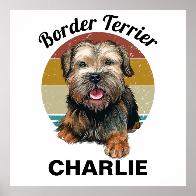 Poster Borda Terrier Personalizada (Frente)