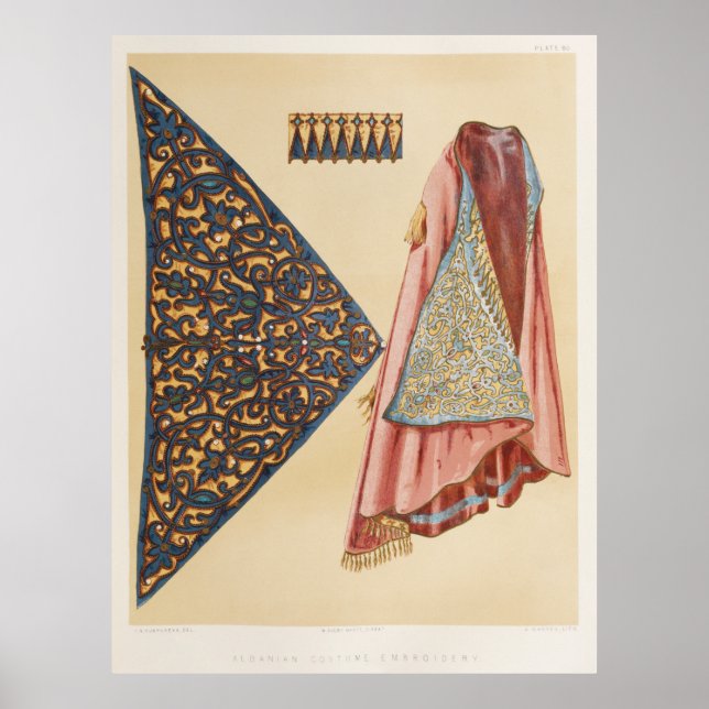 Poster Bordado de fantasia albanês do bar industrial (Frente)