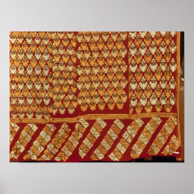 Poster bordado de Phulkeri indiano (Frente)