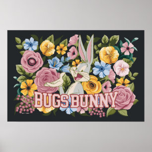 Poster Bordado Floral Gráfico do BUGS BUNNY™