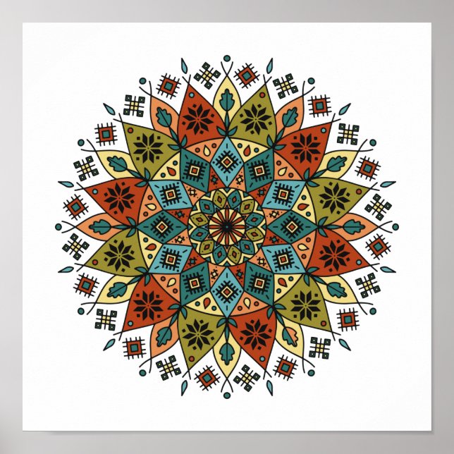 Poster Bordado Mandala (Frente)