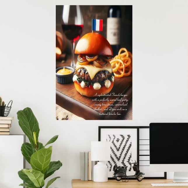 Poster Bordeaux Bistro Burger 24x36 (Escritório em casa)
