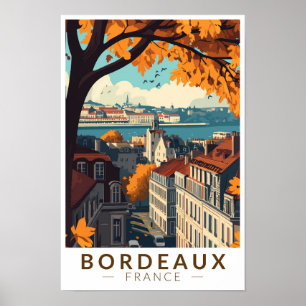 Poster Bordeaux France Viagem Art Vintage