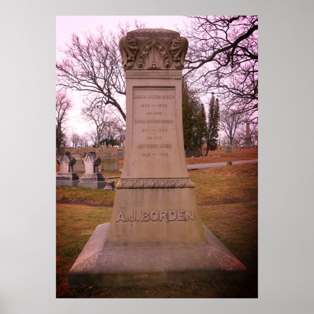 Poster Borden Monument, Fall River, MÃES - A.J. Borden (Frente)