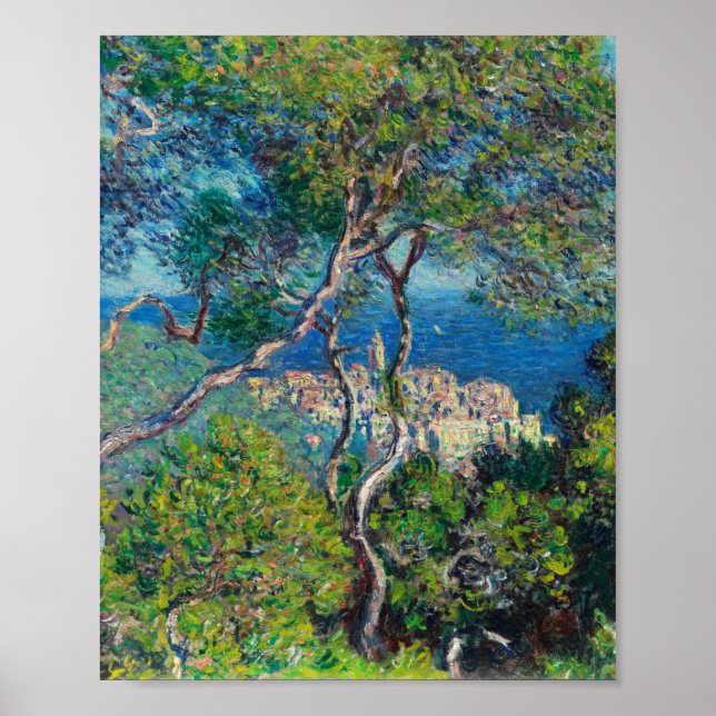 Poster Bordighera 1884 Apresentada Por Claude Monet (Frente)