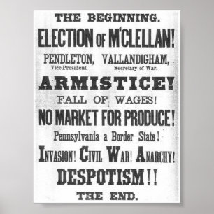 Pôster Bordo 1864 da eleição