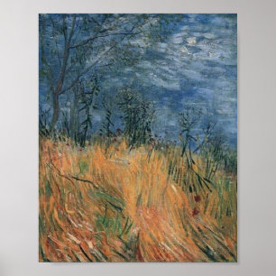 Pôster Bordo de Wheatfield com Poppies Van Gogh de Belas 