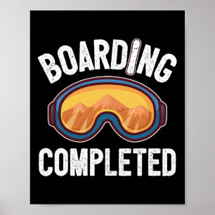 Poster Bordo Snowboard concluído