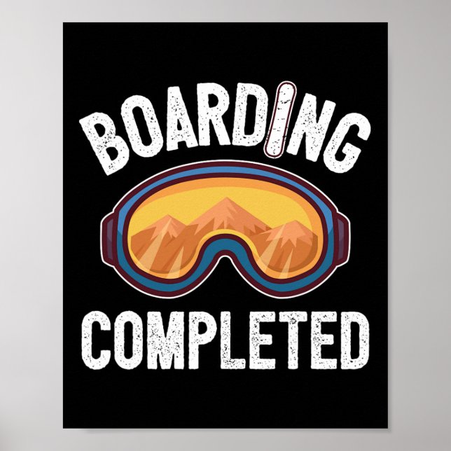 Poster Bordo Snowboard concluído (Frente)