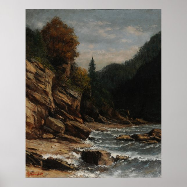 Poster Bords du lac Léman - Gustave Courbet (Frente)