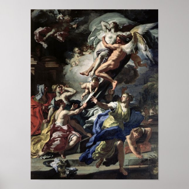 Pôster Boreas abduzindo Oreitthyia (Frente)