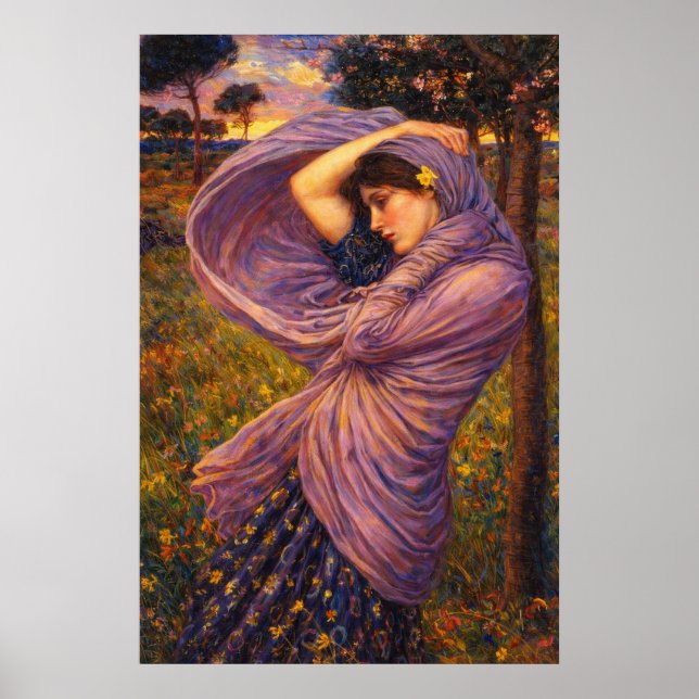 Poster Bóreas por John William Waterhouse (Frente)