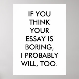 Pôster Boring Essay