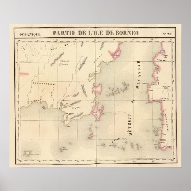 Pôster Bornéu Oceânia n.o 20 (Frente)