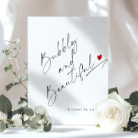 Borracha e belo guião minimalista Bridal