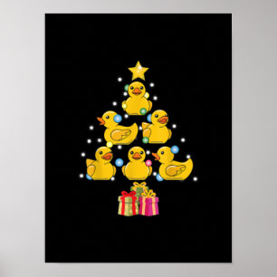 Poster Borracha Pato Árvore de Natal Pato Pato Quack Nata