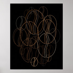 Pôster borrão de feijão de café