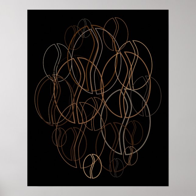 Pôster borrão de feijão de café (Frente)