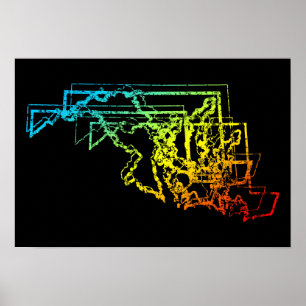 Poster borrão do frio de maryland
