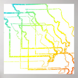 Pôster borrão do frio de missouri