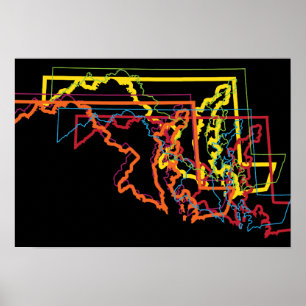 Poster borrão do orgulho de maryland