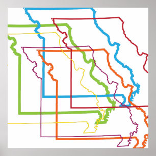 Poster borrão do orgulho de missouri