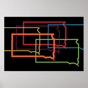 Poster borrão do orgulho do Dakota Sul