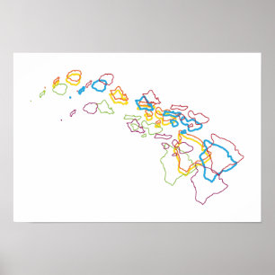 Pôster borrão do orgulho do Havaí