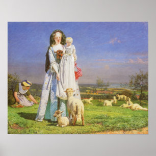 Poster Borregos Baa bonito por Ford Madox Brown