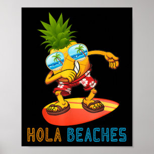Poster Borrões de abacaxi - praias de Hola de Verão