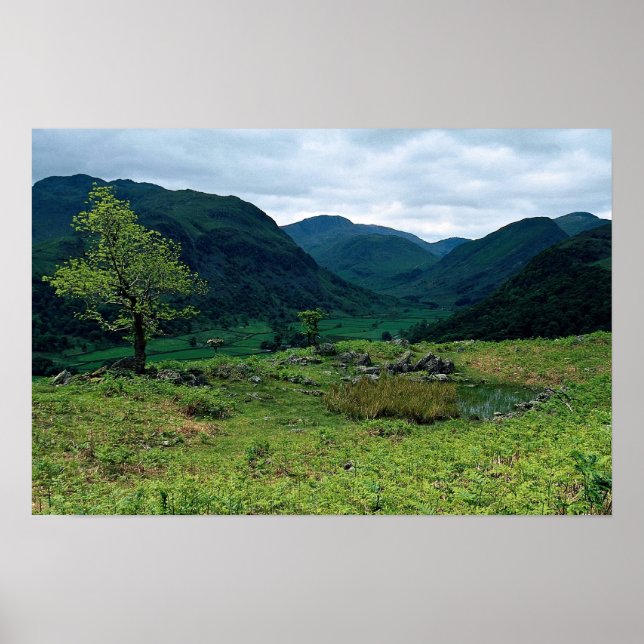 Poster Borrowdale do Alto Doato, Cumbria na Cornualha (Frente)