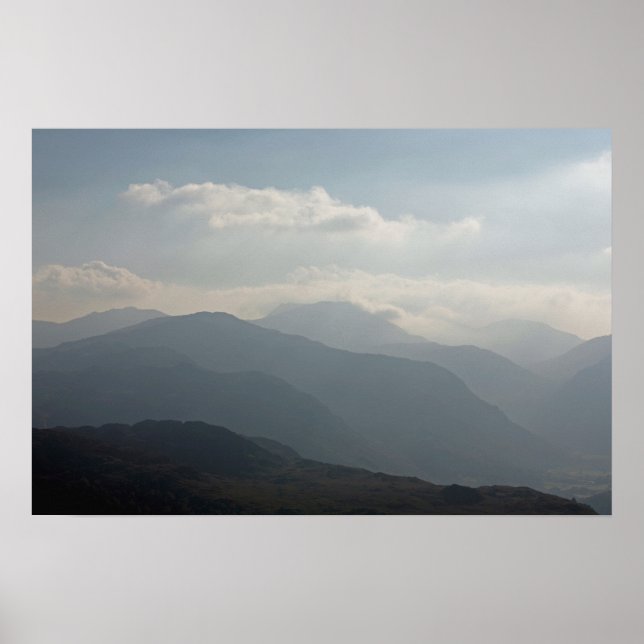 Poster Borrowdale, do distrito de Wallacrag Keswick Lake (Frente)