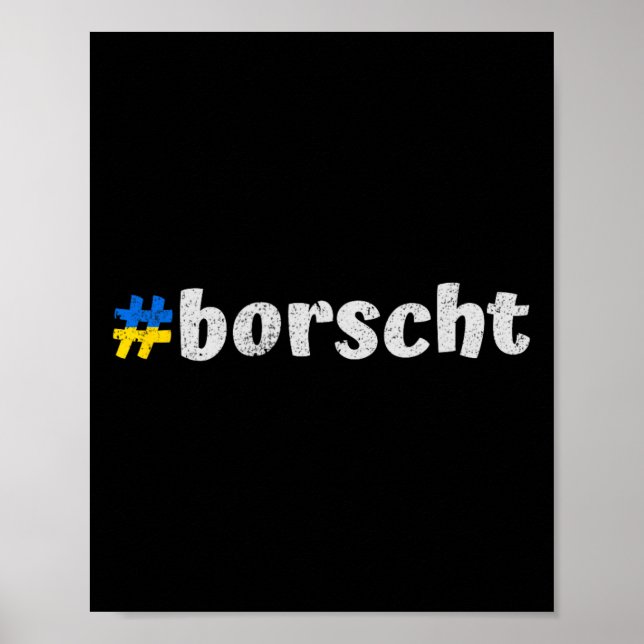Poster Borsch Ucraniano Engraçado Comida Tradicional Ucrâ (Frente)