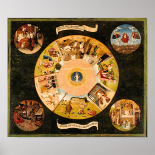 Pôster Bosch Hieronymous: Mesa dos pecados mortais