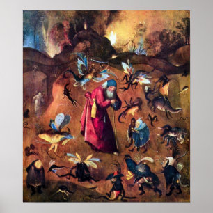 Pôster Bosch-Tentação de Hieronymus de St Anthony