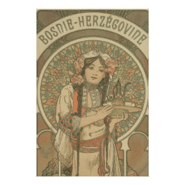 Pôster Bósnia e Herzegovina por Alphonse Mucha (1900)