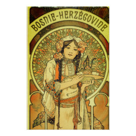 Pôster Bósnia e Herzegovina por Alphonse Mucha 1900