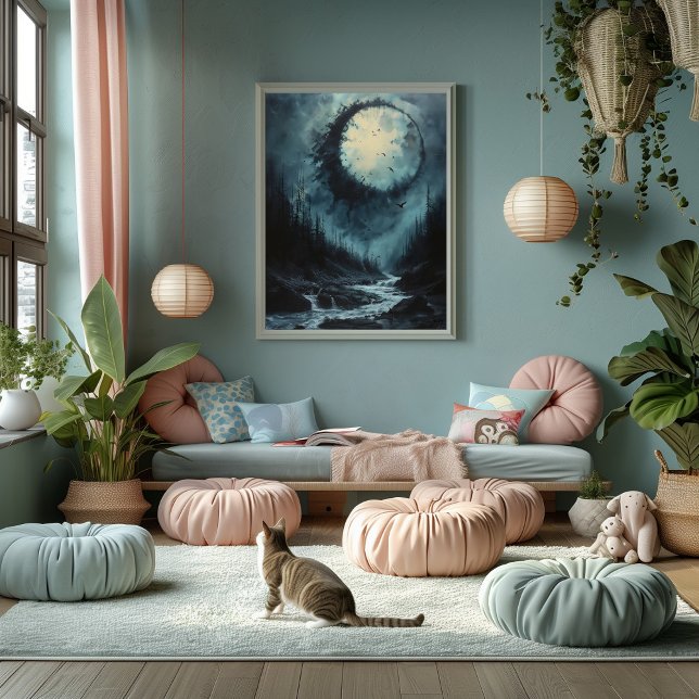 Pôster Bosque del Eclipse Lunar: Amanecer Místico (Criador carregado)