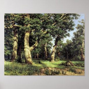 Pôster Bosque do carvalho de Ivan Shishkin-