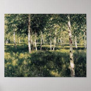 Pôster Bosque do vidoeiro de Isaac Levitan-