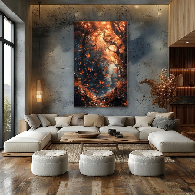 Pôster Bosque Encantado: Maravilla de Mariposas Bicolor (Criador carregado)